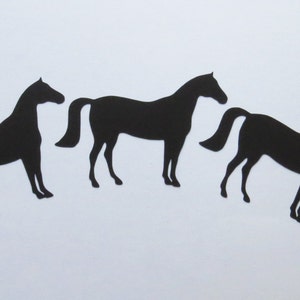 Black Horse Die Cuts 2-4 Inch Diecuts Choose Your Color/Colors Cowboy Stable Equestrian Scrapbooking Stationery Cards Decorations image 1