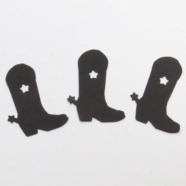 Cowboy Boot Die Cuts - 1-4" Inch Choose Your Color/Colors Diecuts Silhouette Cowboy Stable Western West Scrapbooking Craft Cards Decorations