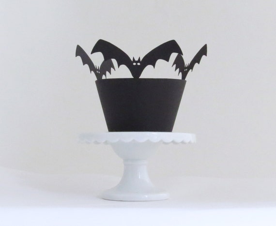 12 Bat Cupcake Wrappers Choose Your Color/colors One Dozen Party Liners  Halloween Original Design Decor Scrapbooking Decoration Cute - Etsy