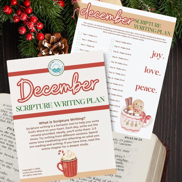 December Scripture Writing Plan: Joy, Love, Peace