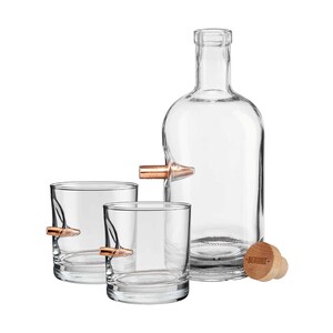 BenShot Bullet Whiskey Decanter and Rocks Glass Set