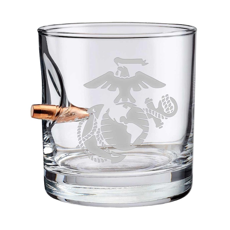 Benshot USMC EGA Bullet Rocks Glass - Etsy