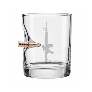 BenShot AR15 Rocks Glass