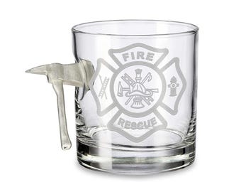 BenShot Fire Axe - Maltese Cross Rocks Glass