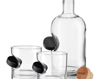 BenShot SlapShot™ Hockey Puck Decanter and Two Rocks Set