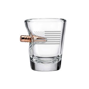 BenShot US Flag .308 Bullet Shot Glass