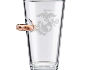 BenShot USMC EGA Bullet Pint Glass