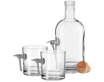 BenShot Fire Axe Decanter and Rocks Glass Set
