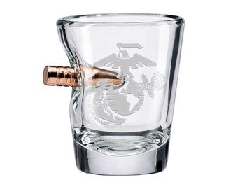 BenShot USMC EGA Bullet Shot Glass