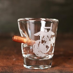 BenShot USMC EGA Bullet Shot Glass