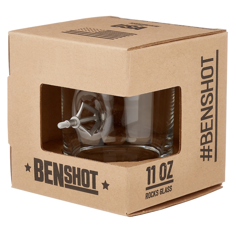 Benshot Broadhead Rocks Glass Etsy