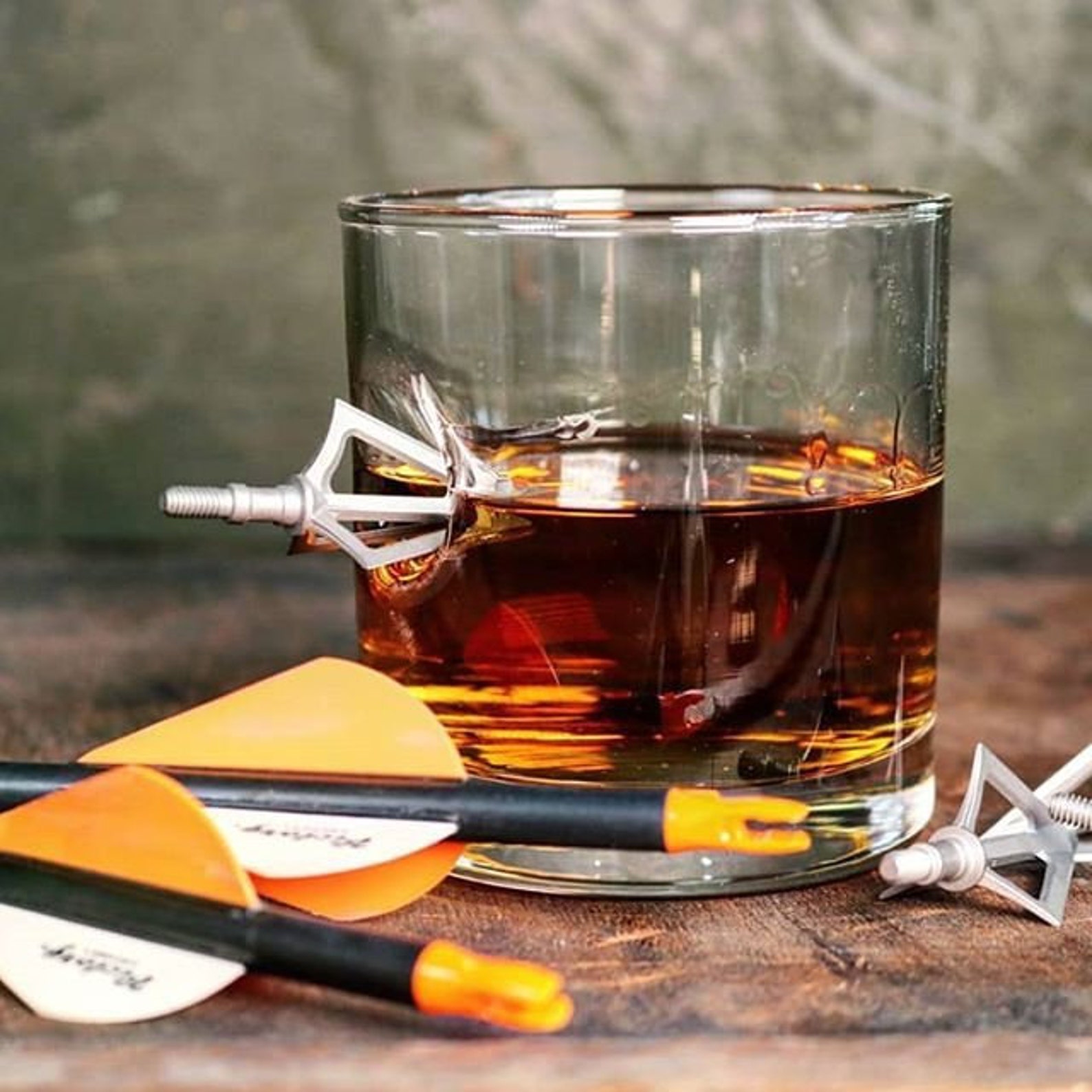 Benshot Broadhead Rocks Glass Etsy