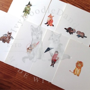 DIGITAL DOWNLOAD, Baby Narnia Character Paintings, set of 7