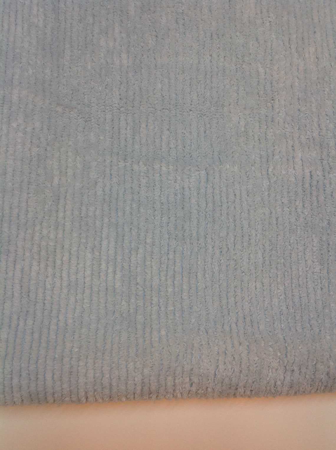Terry Chenille Fabric Light Blue by the yard Cotton Chenille Etsy