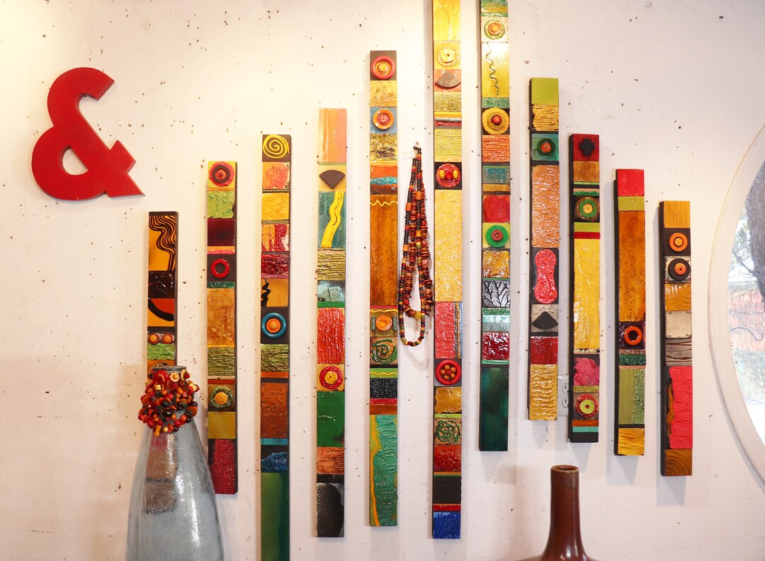 SALE 3 Wall Art Mid Century BAKELITE Jewelry COLLAGES Mixed Media ...