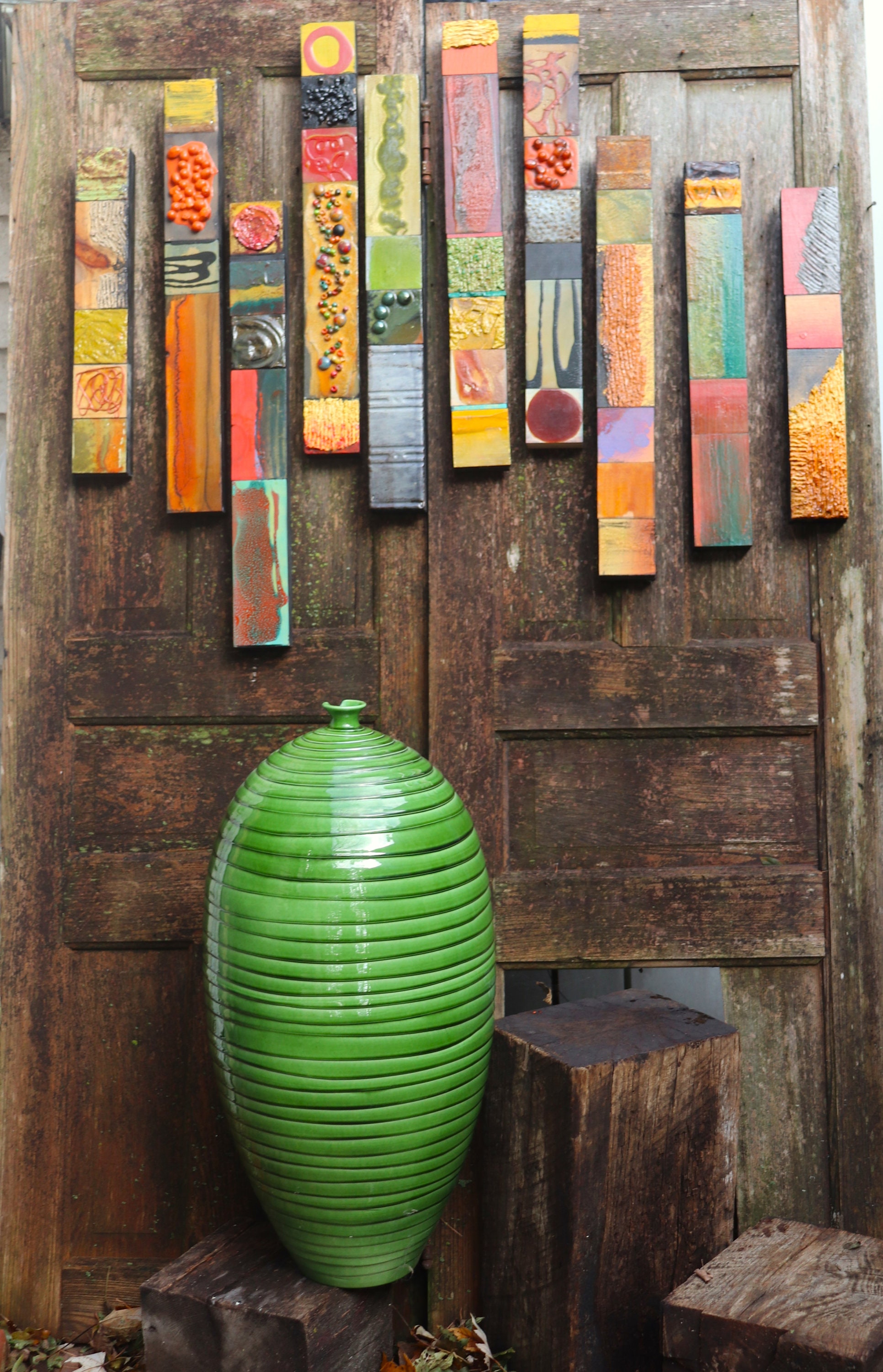 5 Sculpture GIFT SALE Story Sticks Panels Totems Tribal Mid Century ...