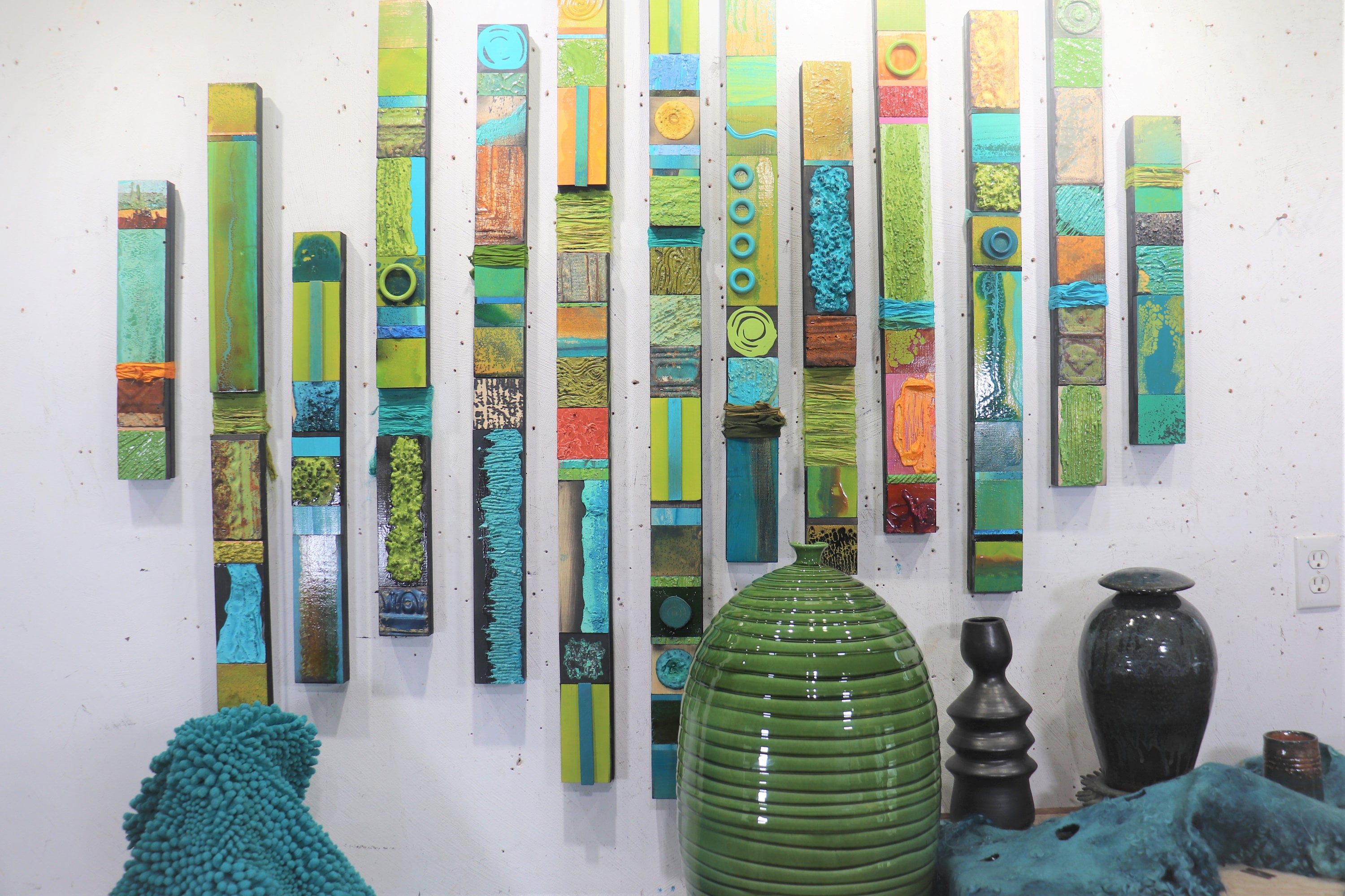BIG SALE Story Stick Totems Retro Mid Century Modern Boho Recycled 2 ...