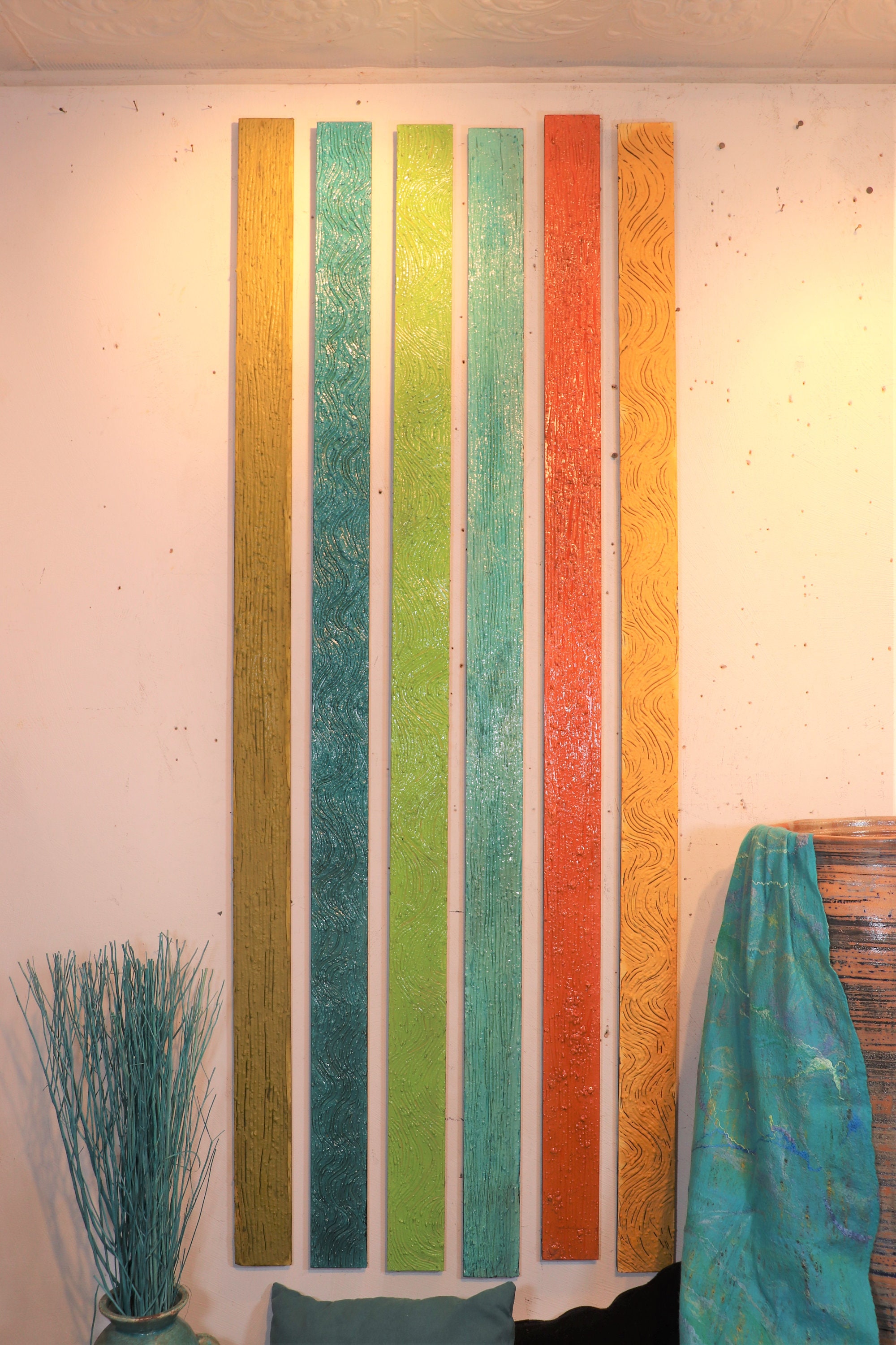 Modern African Art Rustic Tribal Buy 1all Glazed Wood Metal Etsy UK