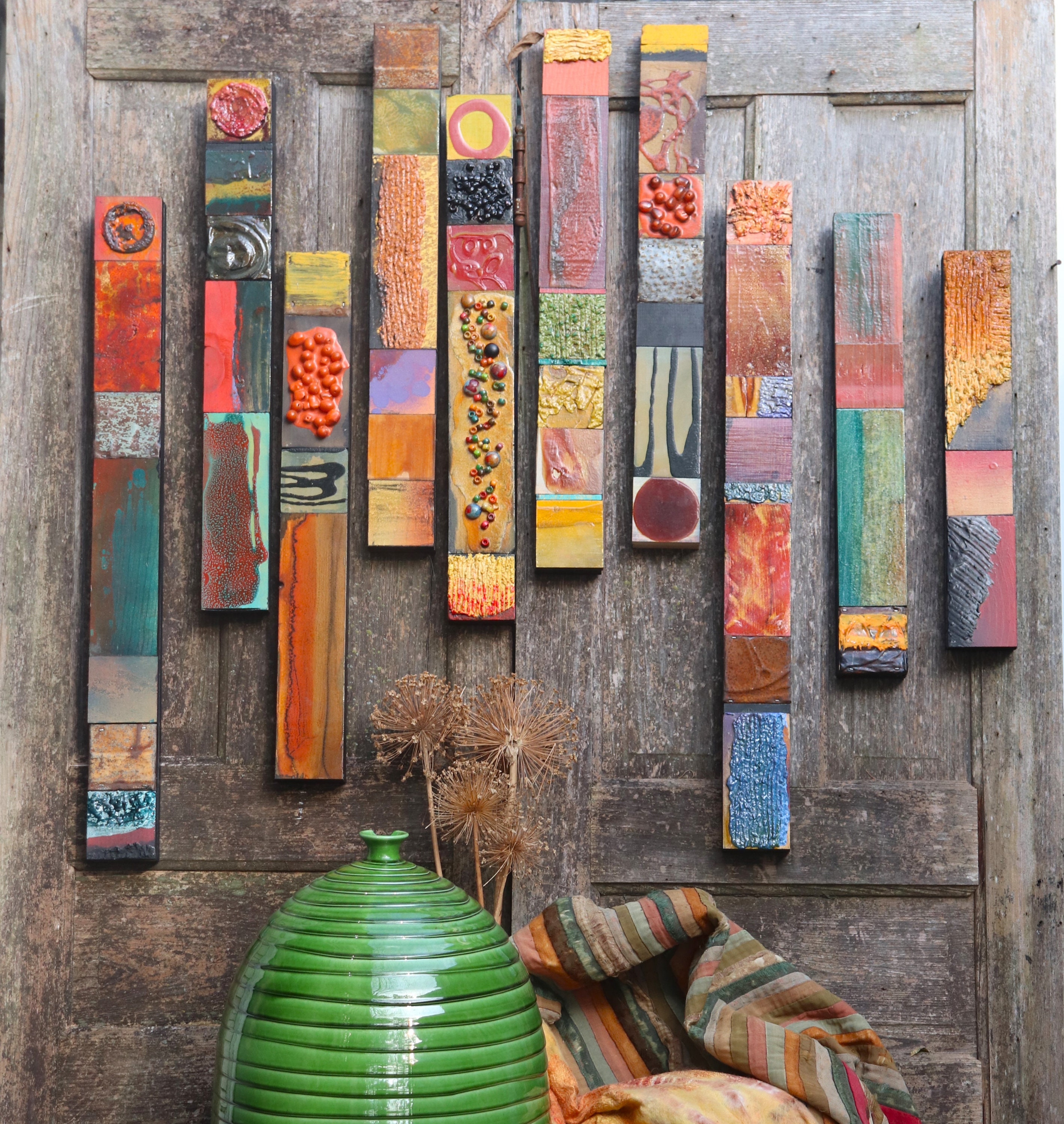 5 Sculpture GIFT SALE Story Sticks Panels Totems Tribal Mid Century ...
