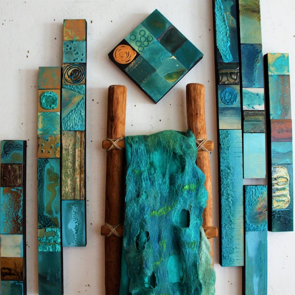 Turquoise Wall Decor Etsy