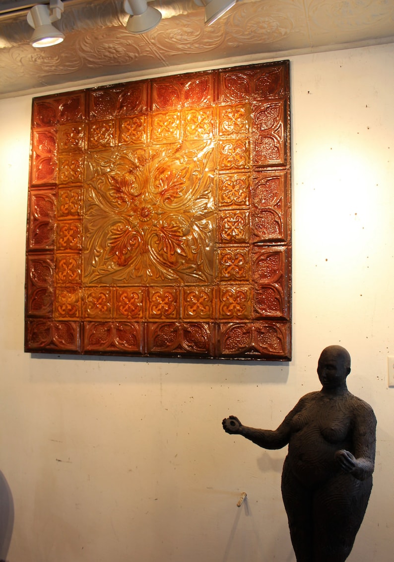 Rare Arts&crafts William Morris Ruskin Vintage 4'x4' Over Sized Huge