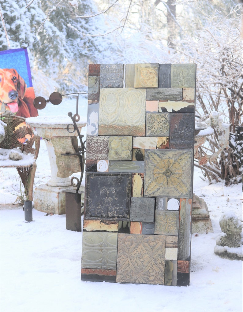 Metal Wood Garden Art Rustic Earthy Vintage Country Etsy