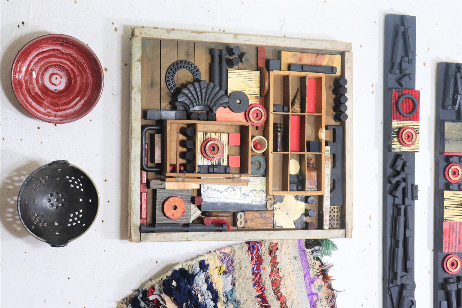 SOLD --T. Japan Shadow Box Found Object Deco Antique Furniture Musical ...