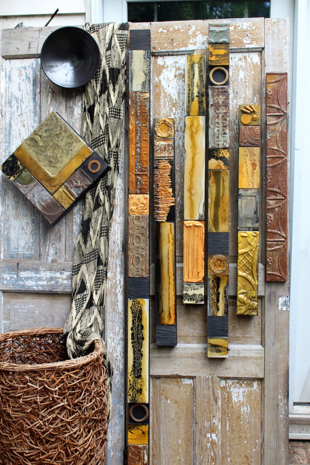 Of Africa Trendy Modern Tribal Decor Wood Metal Totems Buy 1orSet Natural 130 yr. Old Recycled Rust Patina, Old Texture Paint Found Objects