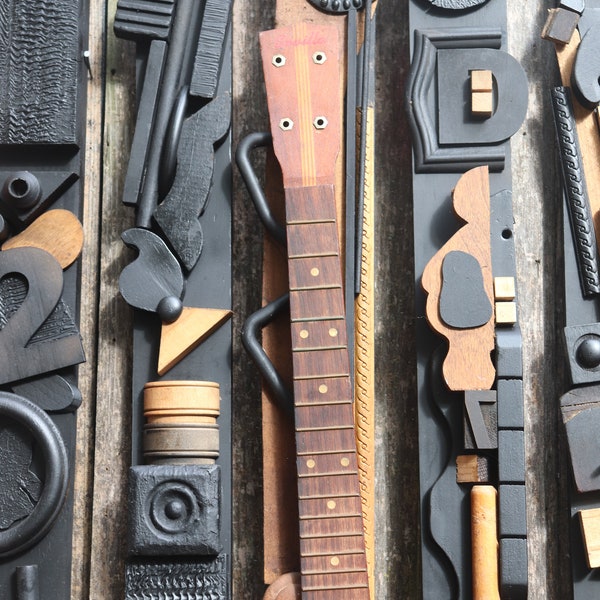 Musical Instruments Wood Mixed Media Totem Story Collages Wall Sculpture Decor Fine Art Panels Musician Guitar Composer Artist Gifts Buy 1-5