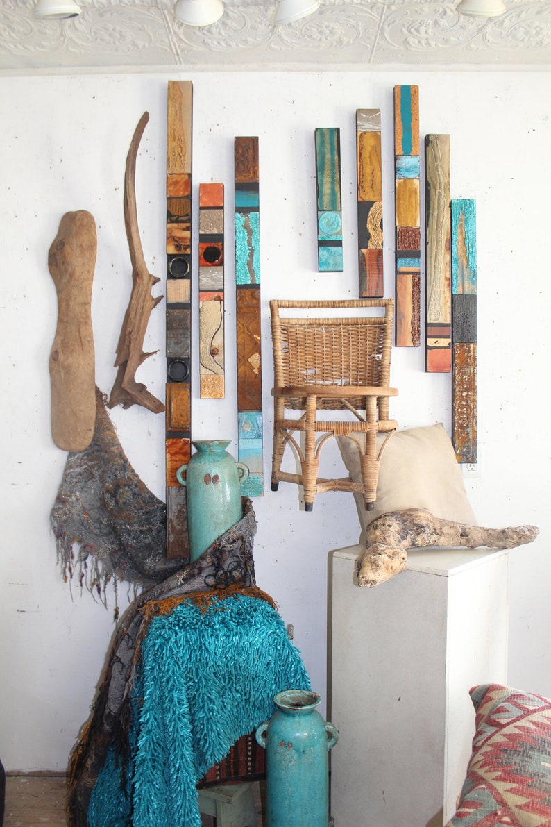 SALE 5 Best Selling Tribal Raindancer Totems Abstract Handmade Textured ...