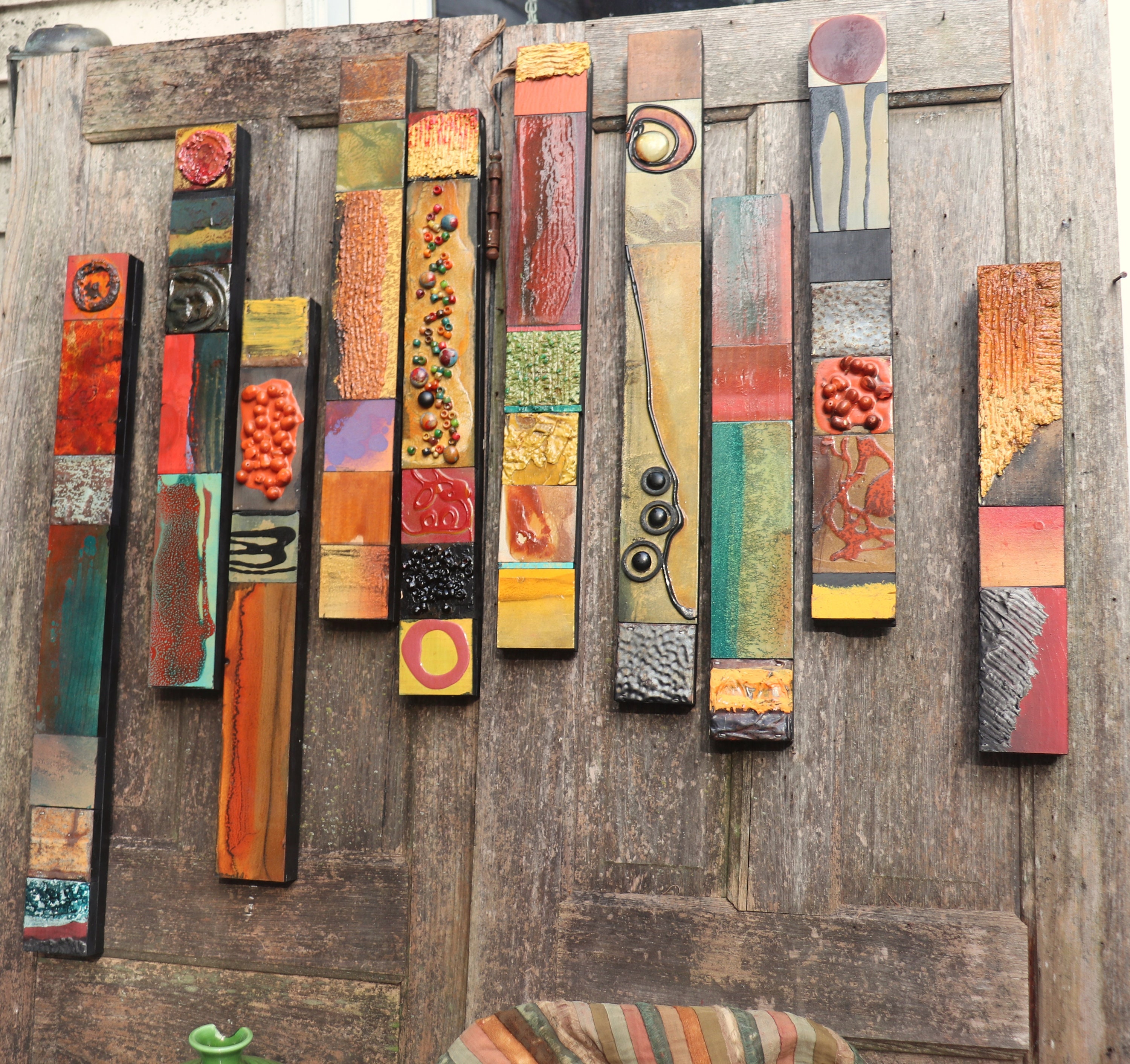 5 Sculpture GIFT SALE Story Sticks Panels Totems Tribal Mid Century ...
