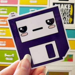 Angry Floppy Disk Sticker