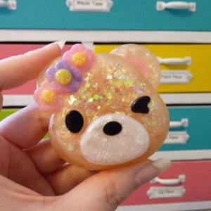 Cute Bear Desk Buddy Figurine | Kawaii Paperweight | Cute Desk Decor | Cute Office Decor | Friendship Gift | Teen Gift | Girlfriend Gift