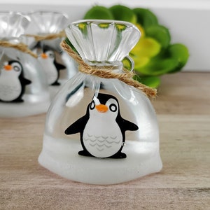 Tiny Bagged Penguin Resin Figurine | Kawaii Paperweight | Cute Desk Decor | Cute Office Decor | Friendship Gift | Teen Gift | Ocean Lover