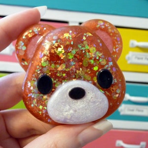 Cute Bear Desk Buddy Figurine | Kawaii Paperweight | Cute Desk Decor | Cute Office Decor | Friendship Gift | Teen Gift | Girlfriend Gift