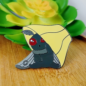 Little Moth Man Hard Enamel Pin | Cryptids | West Virginia Legends | Monsters | Lapel Pins | Kawaii Aesthetic | Mothman | Collectable Pins