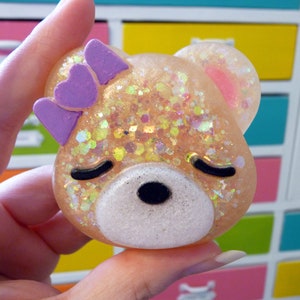 Cute Bear Desk Buddy Figurine | Kawaii Paperweight | Cute Desk Decor | Cute Office Decor | Friendship Gift | Teen Gift | Girlfriend Gift
