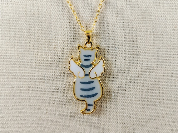 Cat remembrance necklace deals