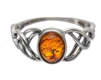 royal Amber Jewelry \u771f\u6b63\u7684\u6ce2\u7f57\u7684\u6d77\u7425\u73c0 Genuine Baltic royal Amber Silver Adjustable Ring