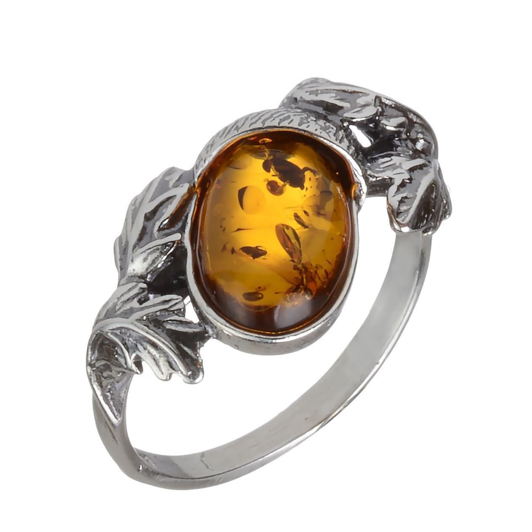 Baltic Amber Ring Amber Ring for Women Real Amber Ring - Etsy