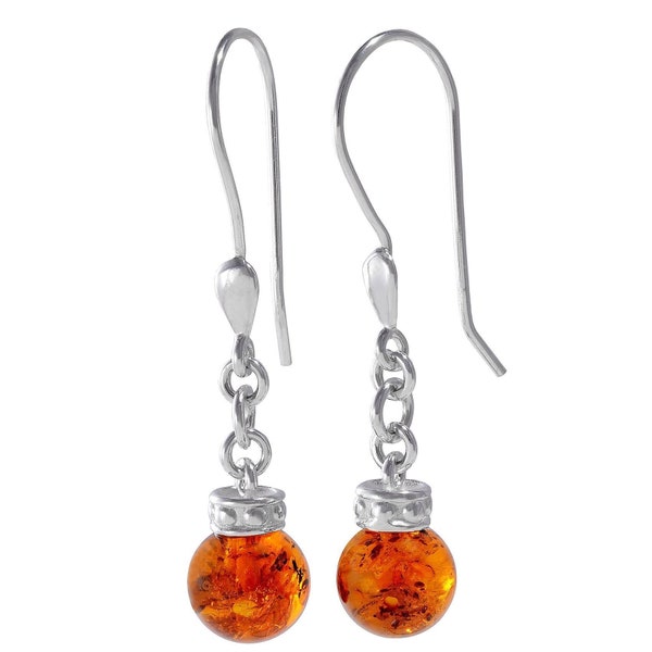 Baltic Amber Sterling Silver Earrings | Amber Earrings | Genuine Amber | Baltic Amber Jewelry | Women's Jewelry | Romantic Stone Gift