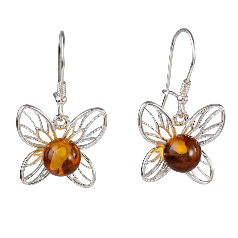 Women/'s Jewelry Genuine Amber Amber Earrings Romantic Stone Gift Baltic Amber Jewelry Baltic Amber Sterling Silver Earrings