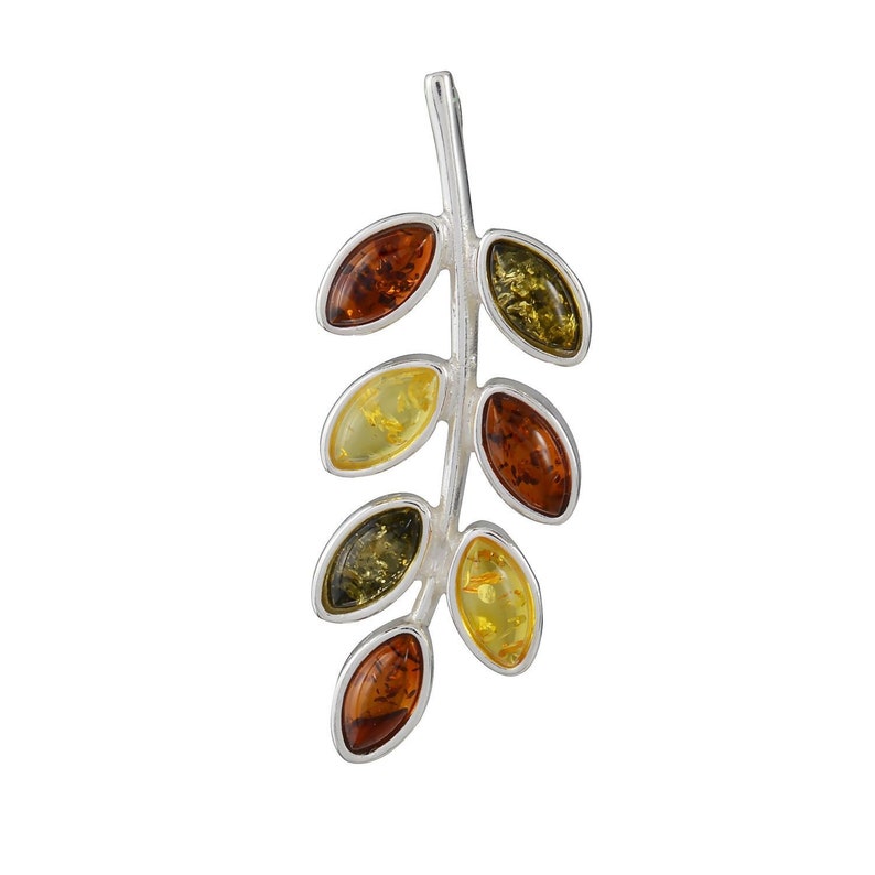 Natural Baltic Amber Jewelry Romantic Stone Gift Baltic Amber Multicolored Silver Pendant Genuine Amber Women/'s Jewelry