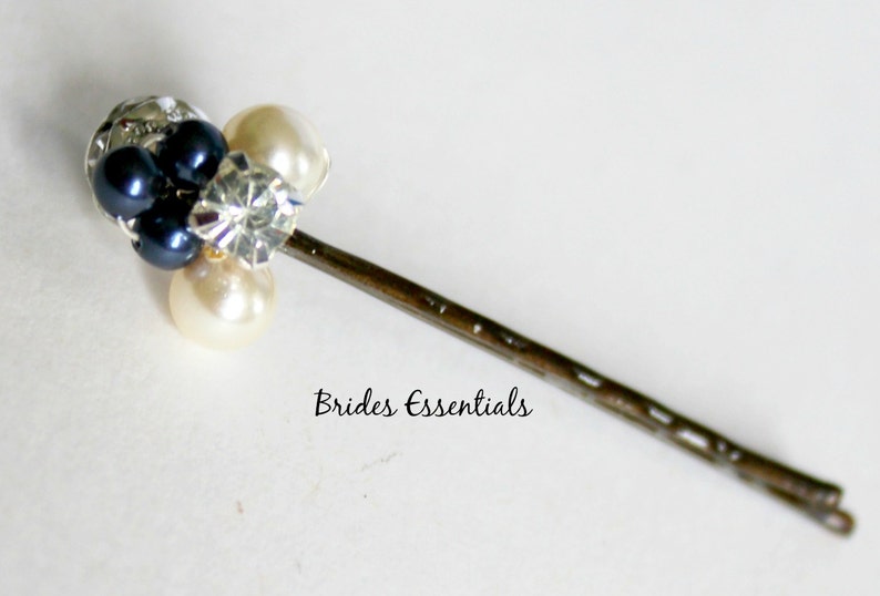 Blue Pearl Hair Clip - Etsy - wide 7