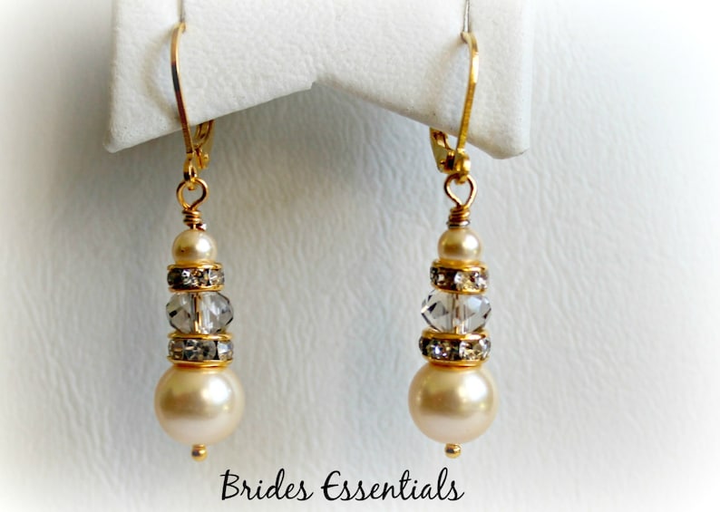 Wedding Pearl Jewelry Bridesmaid Pearl Jewelry White Ivory Rose Gold Pearl Earring Bridal Earrings Bridal Accessories Wedding Earrings