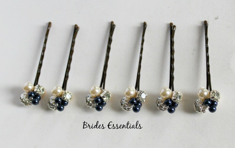 Blue Pearl Hair Clip - Etsy - wide 8