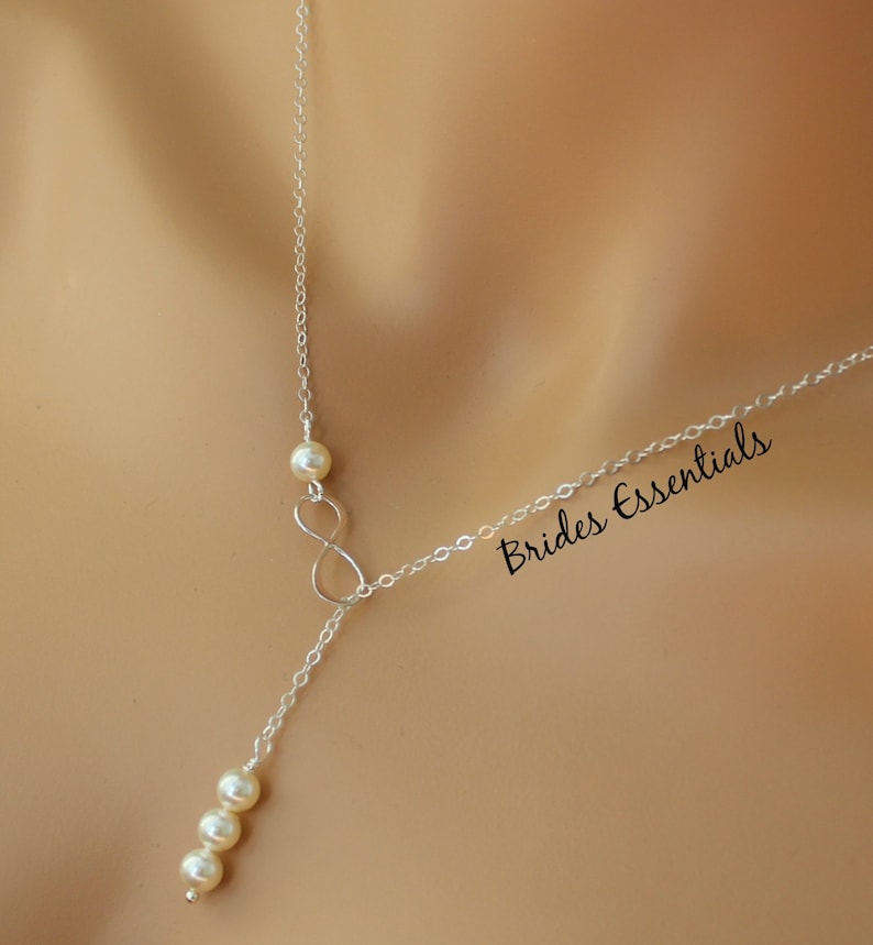 Lariat Necklace Friends Forever Charm Sterling Silver 5 sets of Necklace Bridesmaid Birthstone Jewelry Set Infinity Chain Necklace