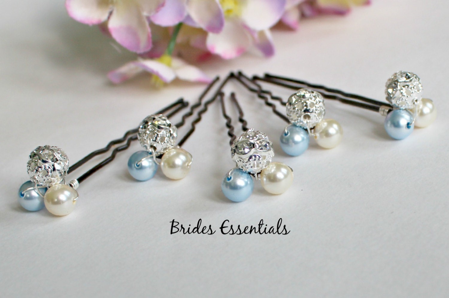 25 Pinces à Cheveux Mariage DOUSELLA - Fleurs, Perles Et Strass Pour Occasions Spéciales