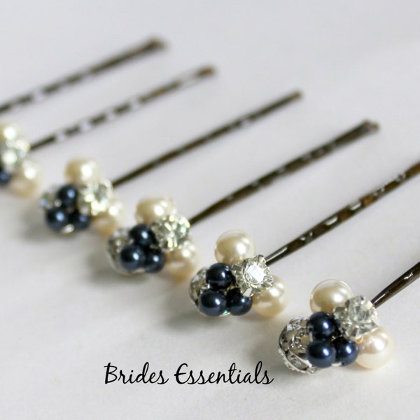 Blue Hair Pins Etsy