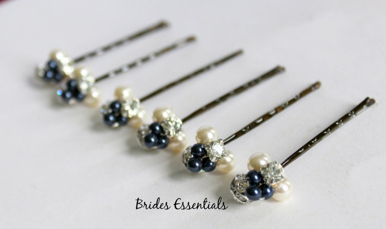 Blue Pearl Hair Clip - Etsy - wide 3
